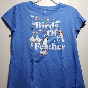 Disney Birds Of A Feather Tee Shirt Blue
